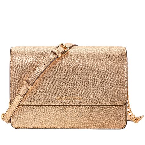 Michael Kors gold crossbody purse